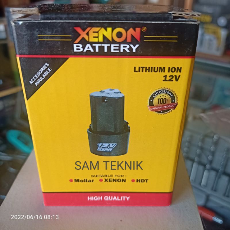 baterai Xenon 12volt 1,5 Ah - baterai bor Xenon 12v cordless 12V BANJARMASIN