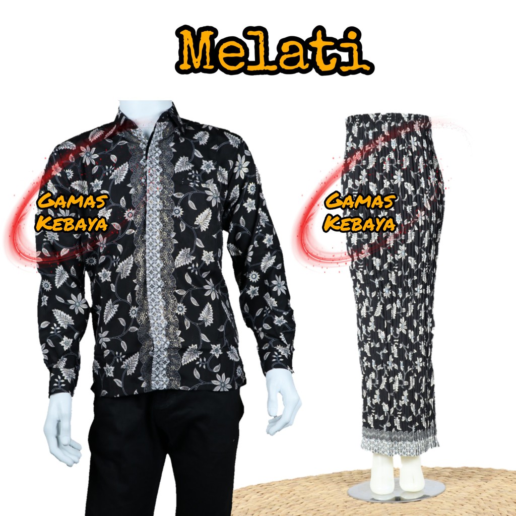 COUPLE ROK PLISKET DAN KEMEJA PANJANG BATIK MURAH/COUPLE PASANGAN TERBARU/COUPLE KELUARGA