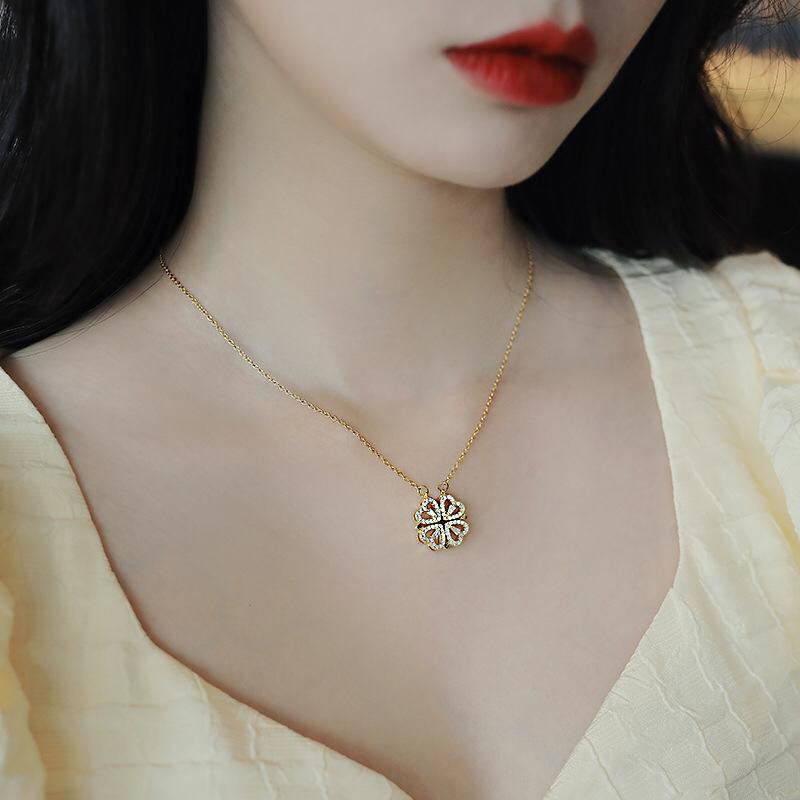 COD! kalung wanita love bisa dioake 2 model import / kalung titanium anti karat