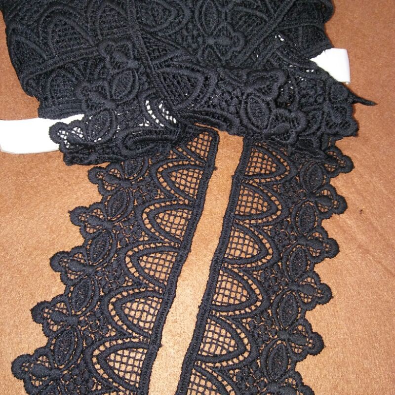 Renda baju | variasi baju |renda meteran hitam
