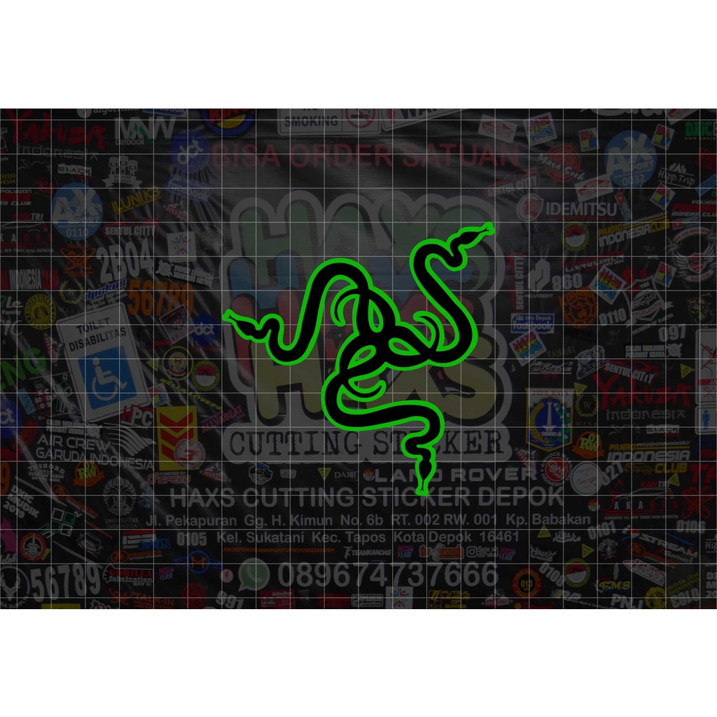 Cutting Sticker Logo Razer Ukuran 8 Cm Untuk Mobil &amp; Motor