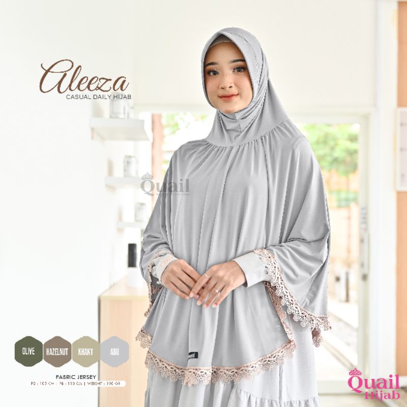 Jilbab Instan Bergo Jumbo Jersey Original Quail Hijab ALEEZA