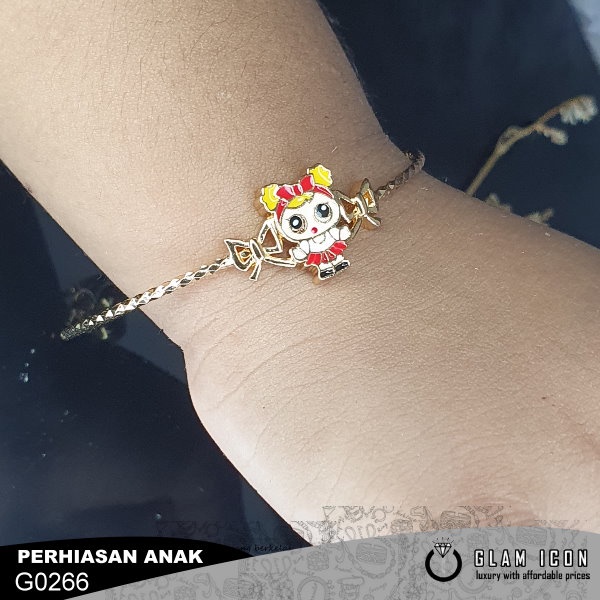 Gelang Bangle anak Lool Pita merah G0226