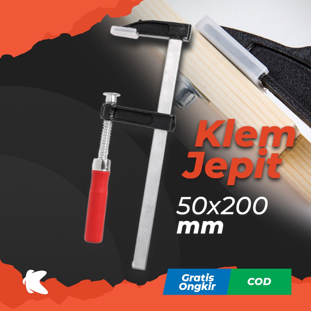 Klem Kayu F Panjang Clamp Jepit Papan Kayu Heavy Duty Woodworking