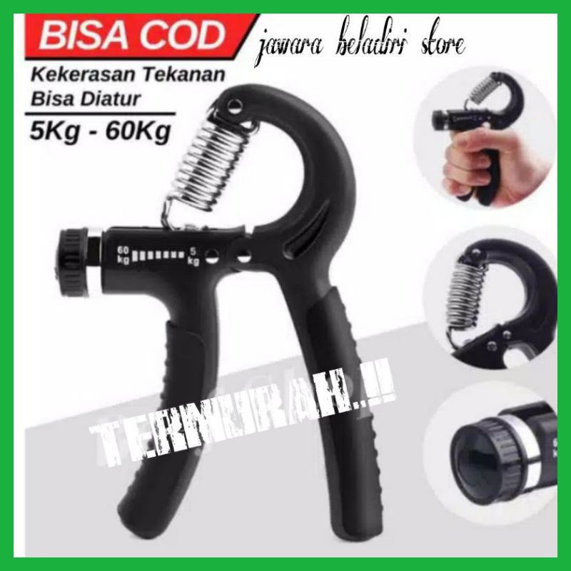 (MAINANKYU) 5-60kg Adjustable Hand Grip Olahraga Tangan - TPR - Black