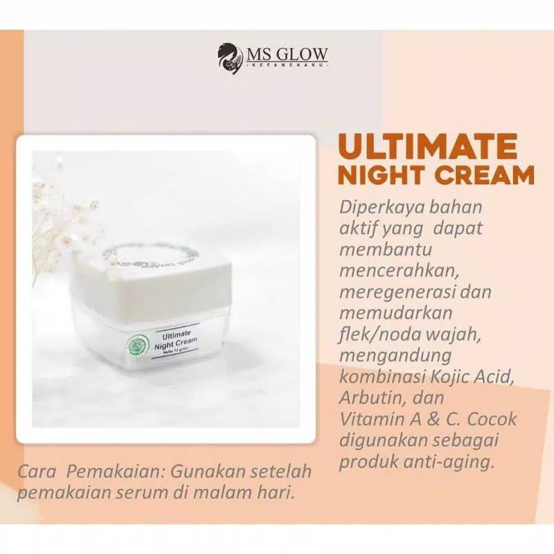 Krim malam Ms Glow