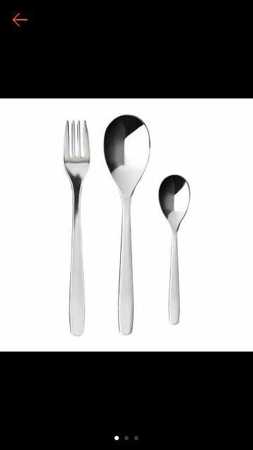 Mopsig Peralatan Makan (sendok, Garpu Dan Sendok Kecil) 1 Set Isi 12