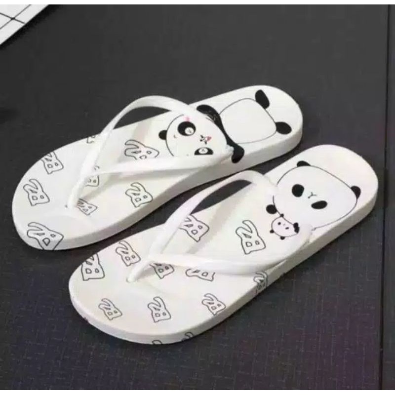 SANDAL JEPIT WANITA MOTIF PANDA BESAR