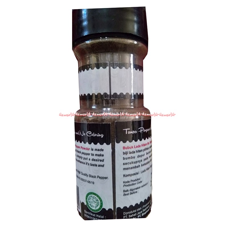 Mr Boem Boe Bubuk Lada Hitam 50gr Black Pepper Powder Bubuk Blackpepper Mr Bumbu Mr Boemboe Ladahitam Kemasan Botol