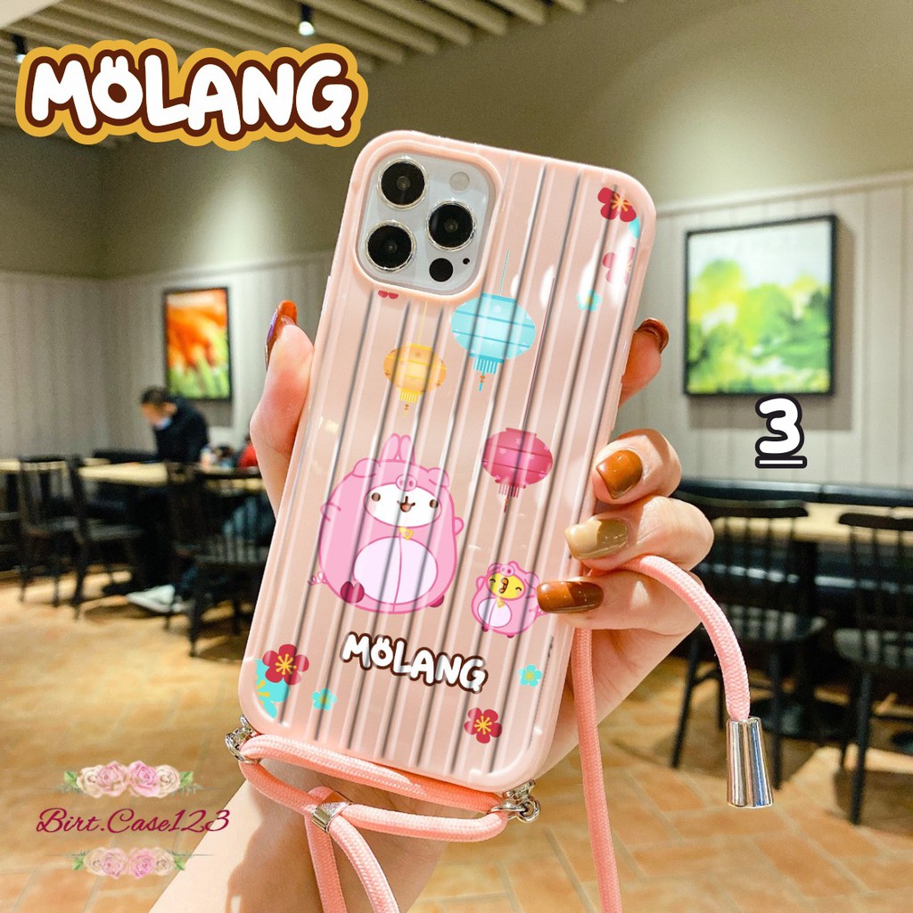 Softcase Koper Slingcase Lanyard MOLANG Samsung A01 Core A7 2018 A10 M10 A20 A30 BC5532