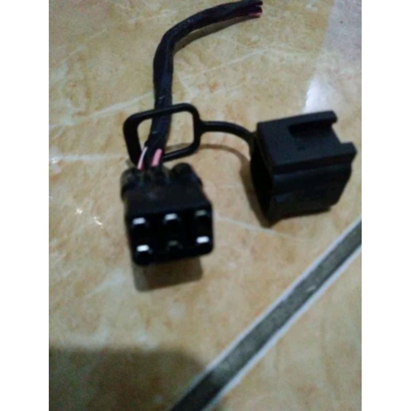 soket lampu depan HL Headlamp female pin 6 original part Yamaha Fi new Vixion R led 155 vva