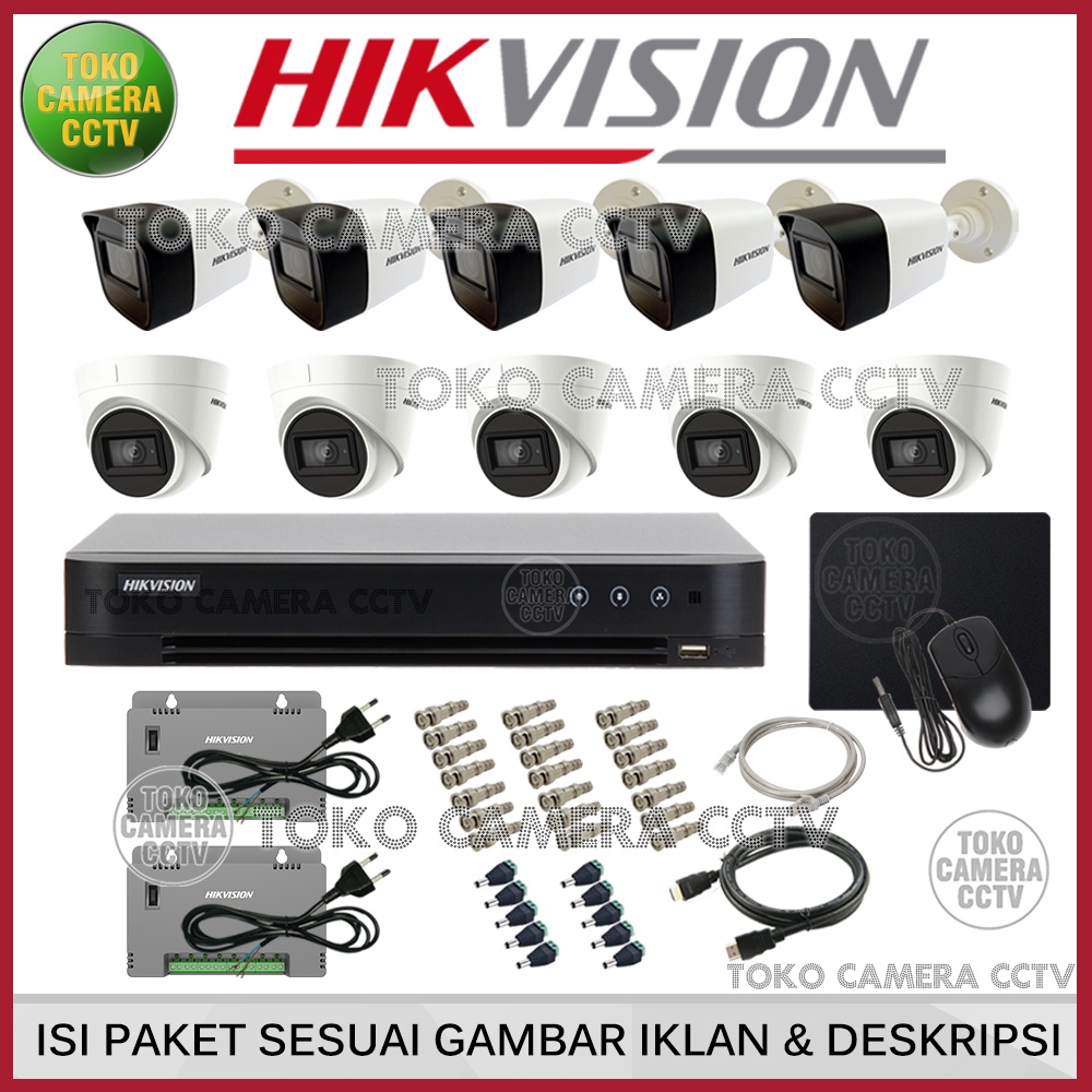 PAKET CCTV HIKVISION 8MP 16 CHANNEL 10 KAMERA