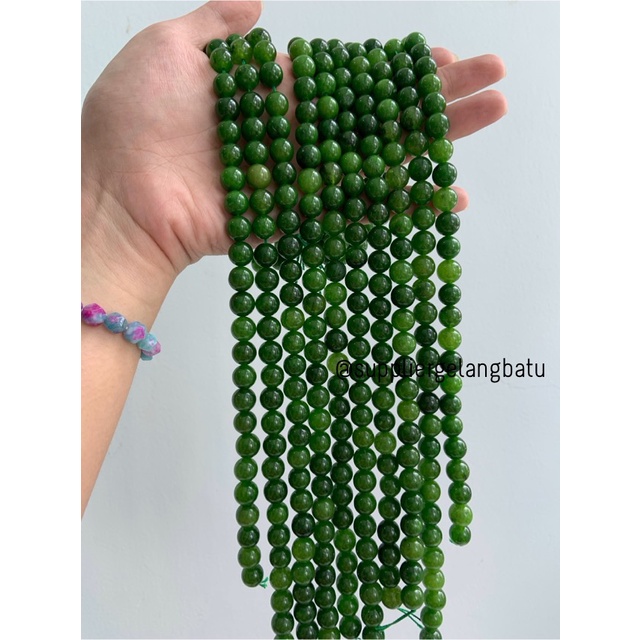 batu black jade aceh serat muda 10mm renceng kalung gelang akik giok bahan kalung gelang anting strap mask kerajinan tangan craft citayam fashion week etink vintage elegan bali manik crystal perhiasan