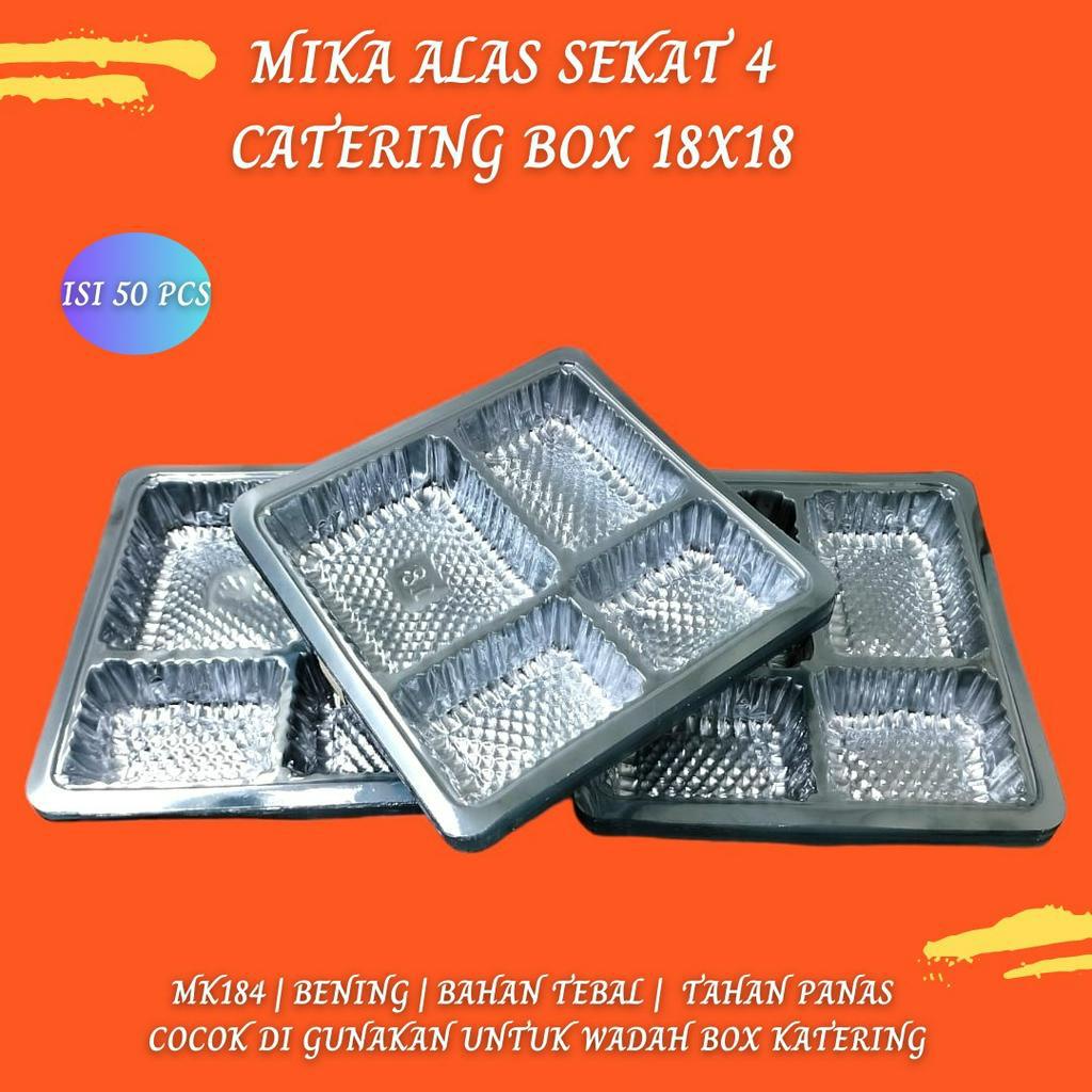 Mika 18x18 Sekat 6 Mika Alas Tumpeng (Isi 100 Pcs-MP186)