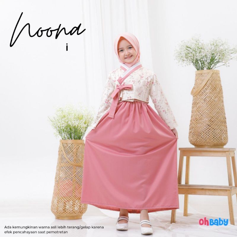 Aksa kids store Gamis anak perempuan Hanbok Korea Ohbaby 3-12 tahun