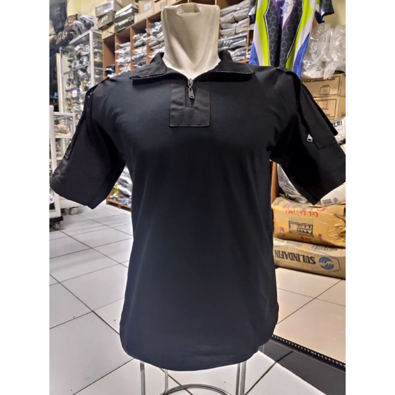 Kaos Tactical BDU polos Hitam lengan pendek|Baju Tactical bdu hitam pendek|Kaos BDU hitam pendek kw1