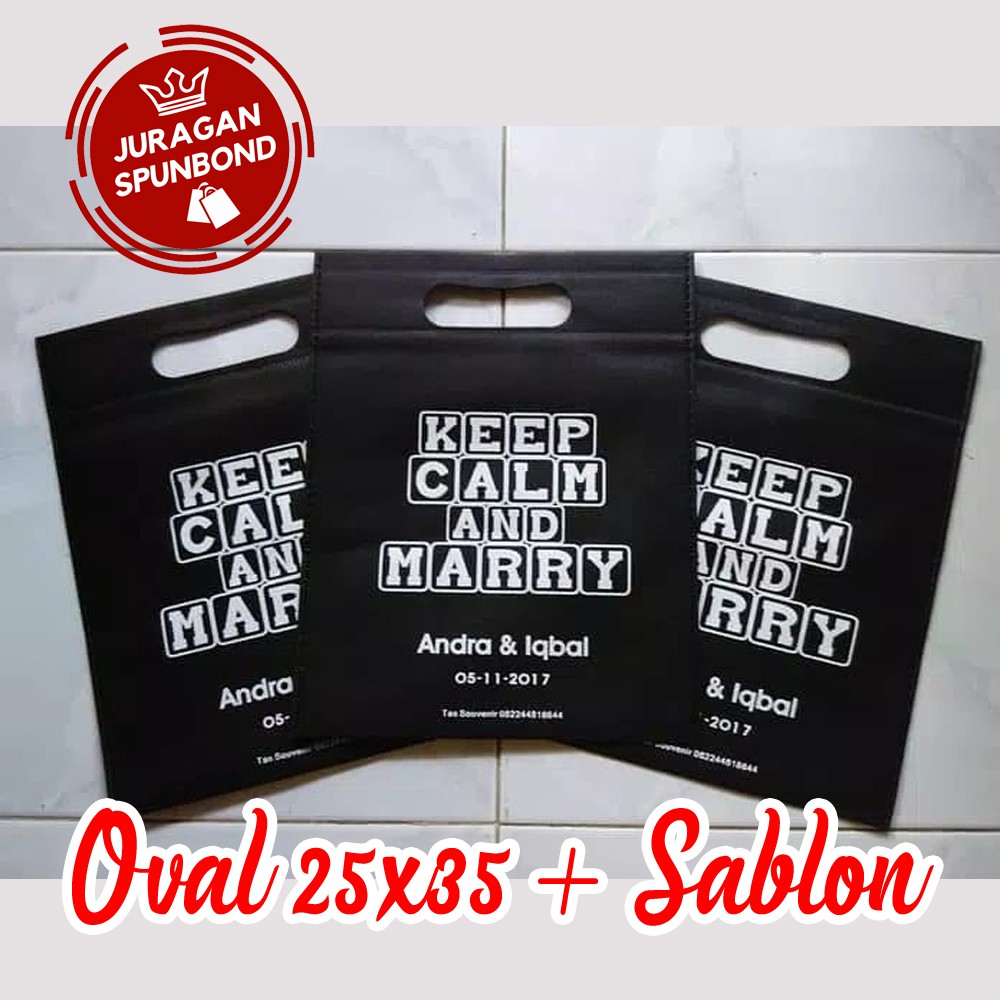 

25x35 kantong spunbond / tas spunbond / goodie bag / sablon goodie bag