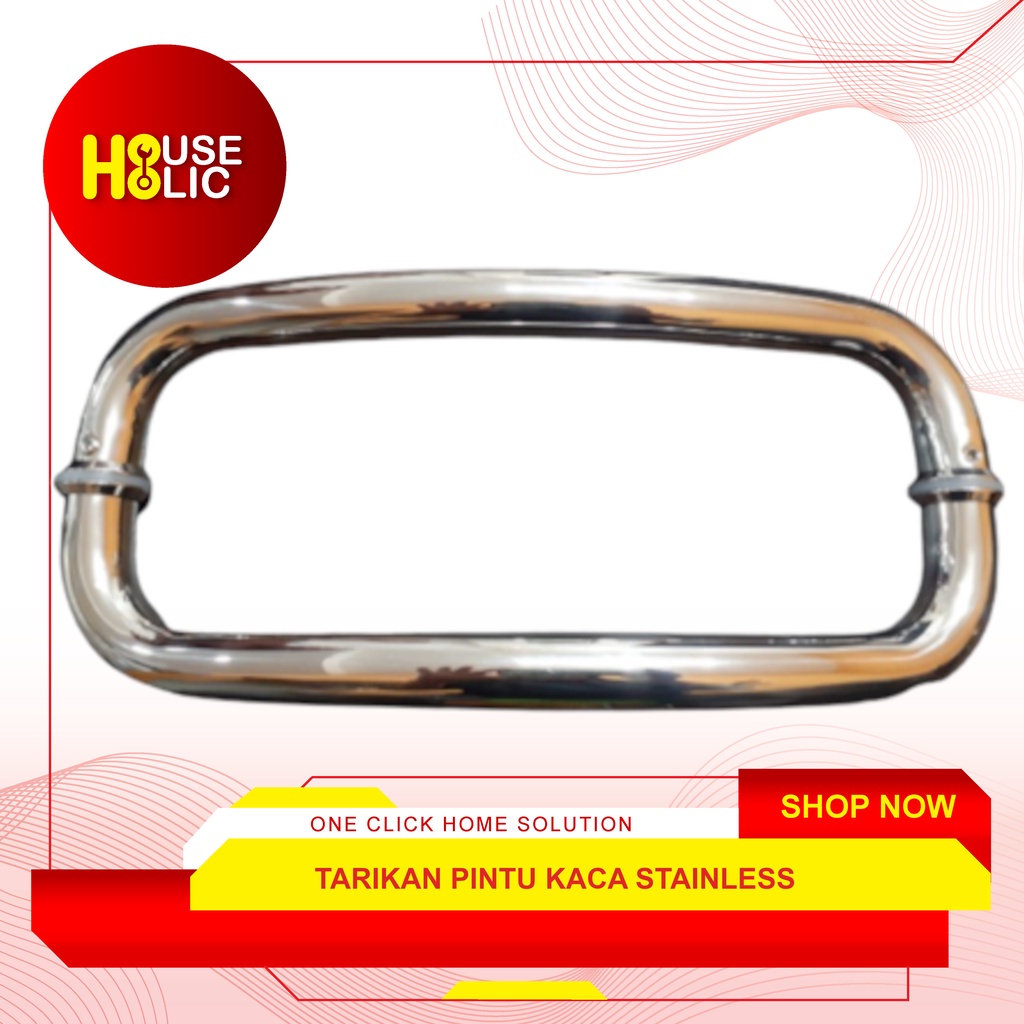 Pull Handle / Handel Tarikan Pintu Kaca Stainless / Gagang Pintu Kaca