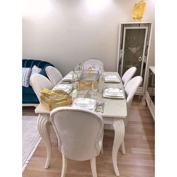 SET MEJA MAKAN 6 KURSI DUCO MINIMALIS, SET KURSI MAKAN MINIMALIS