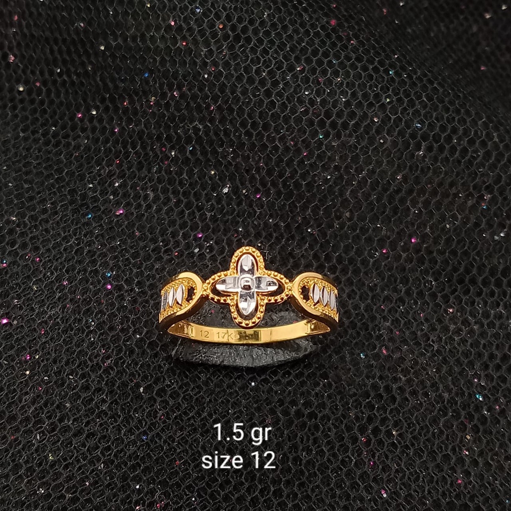 Cincin emas 17K - 1.5 gr kadar 750 - 3741