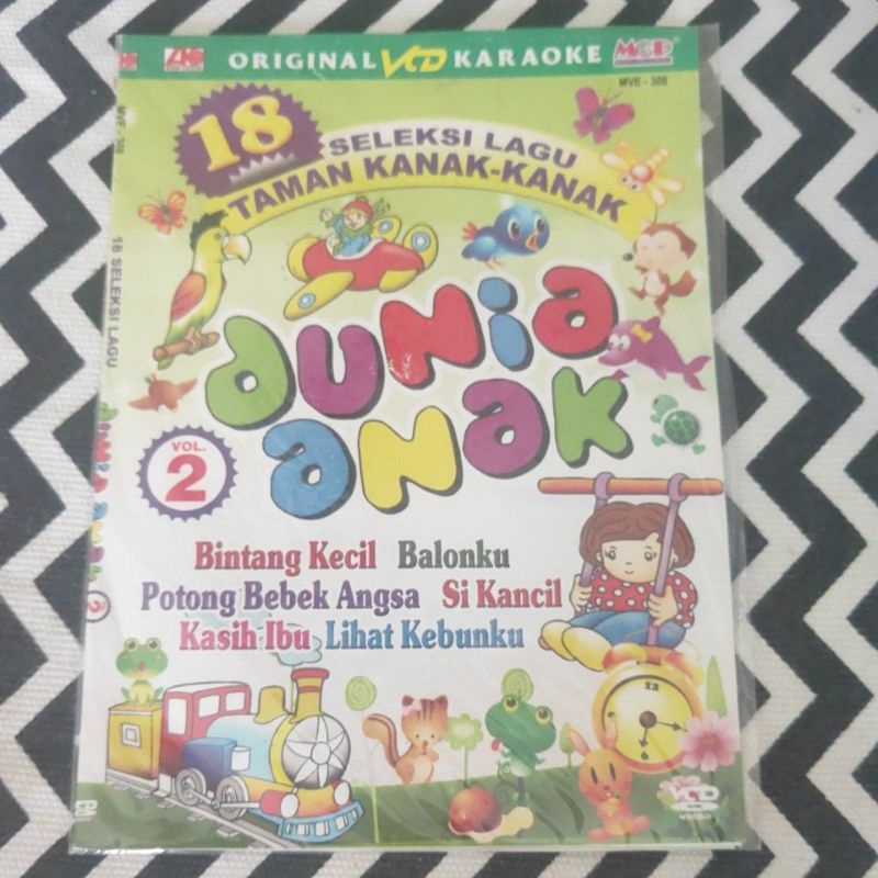VCD KARAOKE ORIGINAL 18 LAGU TAMAN KANAK-KANAK DUNIA ANAK VOL.2
