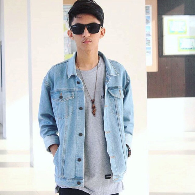 jaket denim oversize