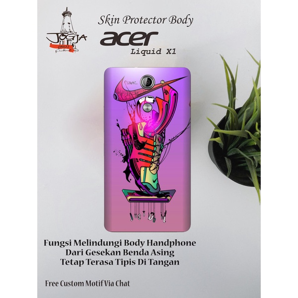 Dapat 2pcs Garskin Acer Liquid X1 Motif nk - Free Custom Motif