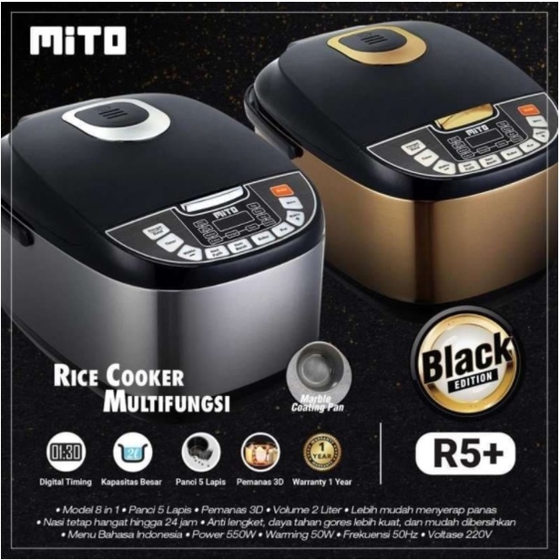 Mito Digital Rice Cooker 2 Liter R5+ R5 Plus Magicom 8in1 Magic Com