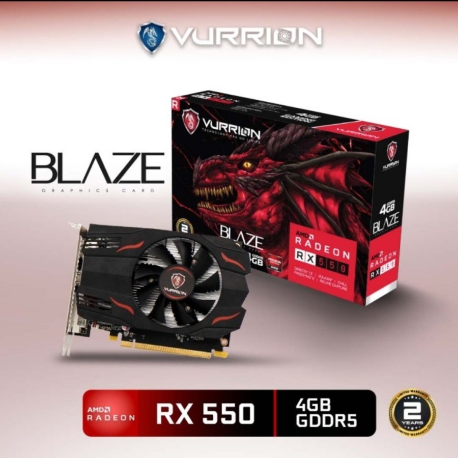 VGA VURRION RX 550 4GB DDR5 128 BIT