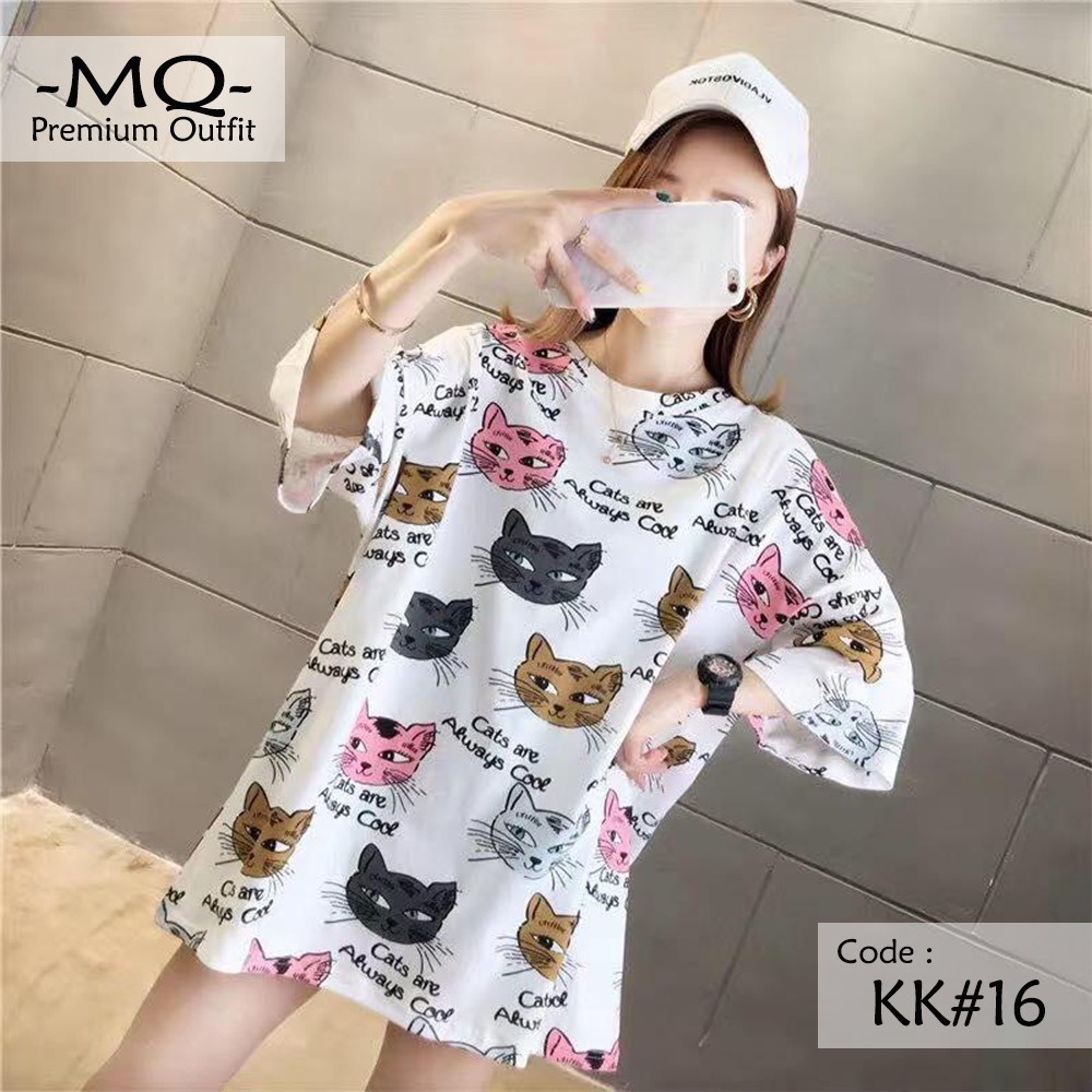  KAOS  IMPORT  WANITA Atasan Baju  Cewek Karakter Kartun Big 