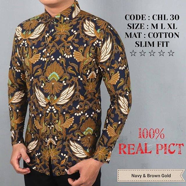 MEN SALE KEMEJA BATIK SLIMFIT CEVASH PRIA SLIM FIT CHL