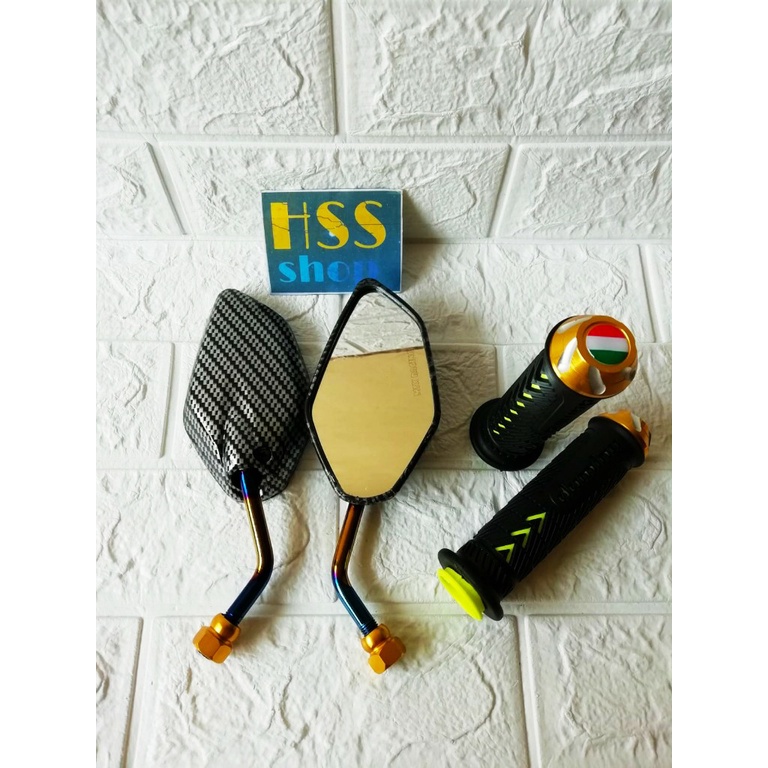 Spion TwoTone Model Mini + handgrip Jalu = Mio J, Mio Smile, Mio M3, Jupiter Z, MX 135,Xeon, Soul GT