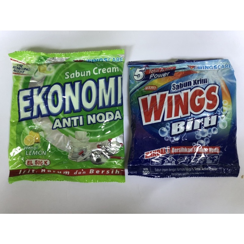 Wings Biru / Ekonomi Sabun Krim (Sabun colek)