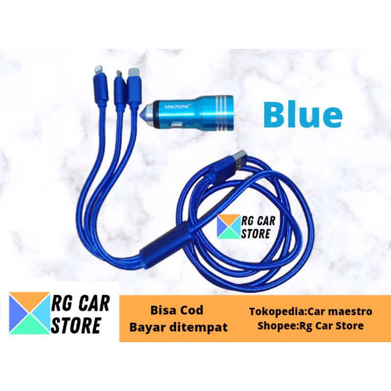 CHARGER  MOBIL 3in1 UNIVERSAL BRAND MACRONE ORIGINAL TAIWAN