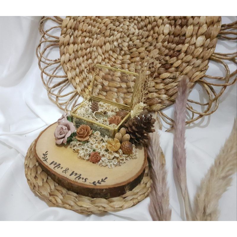 RINGBOX KOTAK CINCIN RUSTIC KOTAK SESERAHAN RUTIC KOTAK EMAS KOTAK PERHIASAN