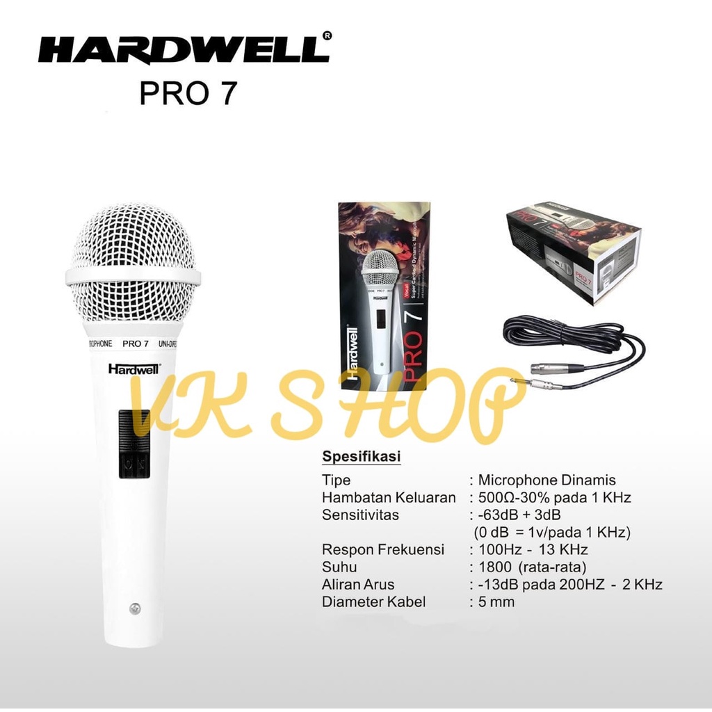 Microphone Mic Kabel Hardwell PRO 7 Original Hardwell PRO7