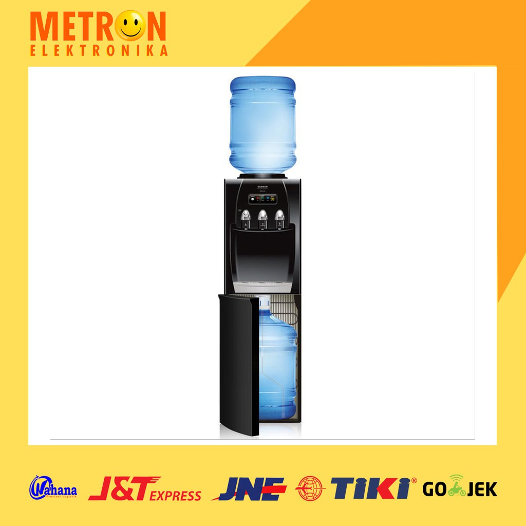 SANKEN HWD Z 90 - WATER DISPENCSER 3 KERAN KRAN PANAS DINGIN NORMAL DUA GALON HITAM / HWDZ90