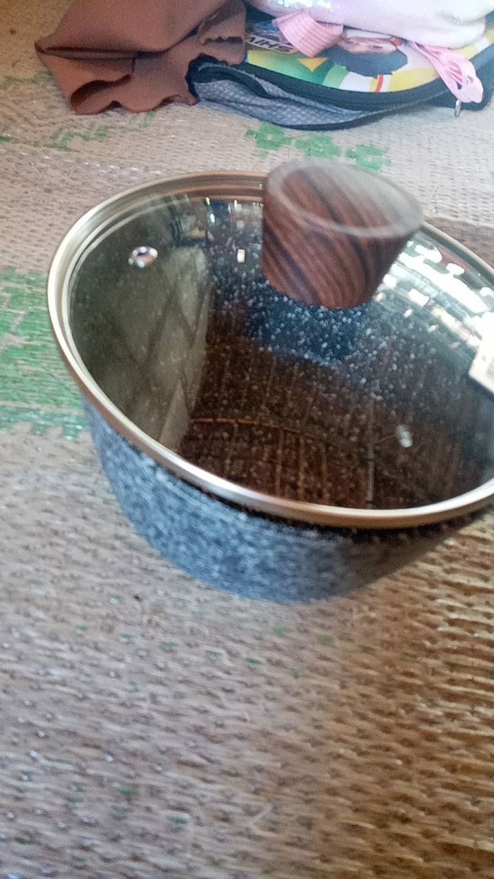 Yoshikawa Panci Sauce Pan Saucepan Mpasi Susu Marble Granit Anti Lengket 18cm 18 Cm Mj 1208 Mj1208