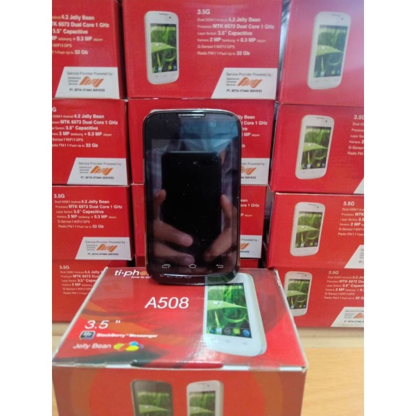 Hp Tiphone Ti phone Smartphone Android Murah Ti-Phone A508 Bisa WhatsApp Cuci Gudang BNOB-Hitam