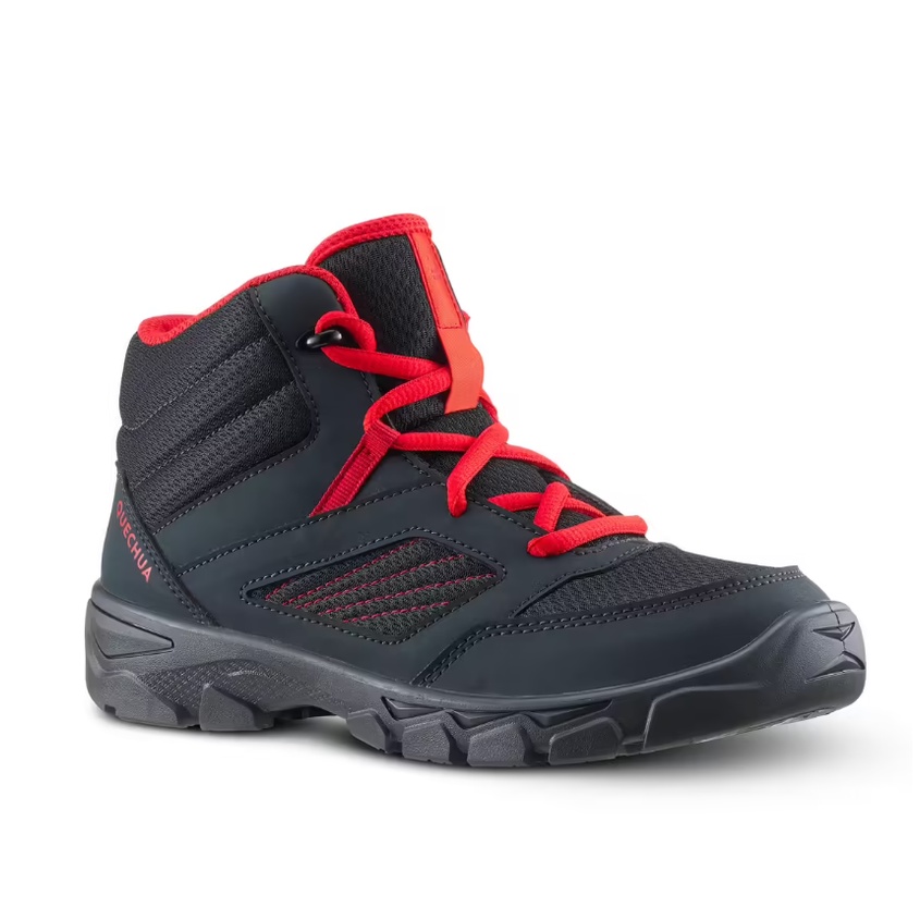 QUECHUA MH100 MID Sepatu Bertali Anak Olahraga Hiking Ringan