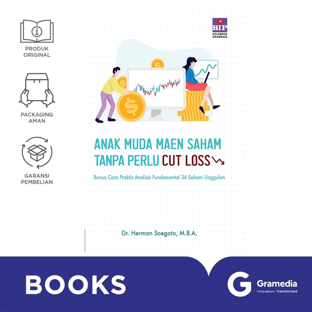 Gramedia Bali - Buku Anak Muda Maen Saham Tanpa Perlu Cut Loss