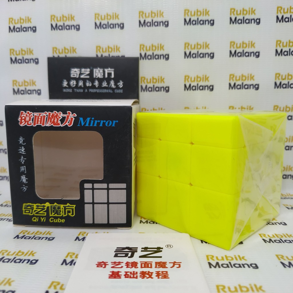RUBIK MURAH 3x3 QIYI 3x3 MIRROR KUNING STICKERLESS RUBIK ORIGINAL SPEED CUBE