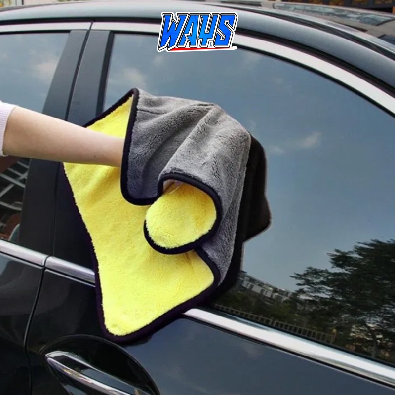 WAYS Kain Lap Microfiber Detailing 2 Sisi Warna | Lap Cuci Halus Cleaner Wax Detailer Motor Mobil