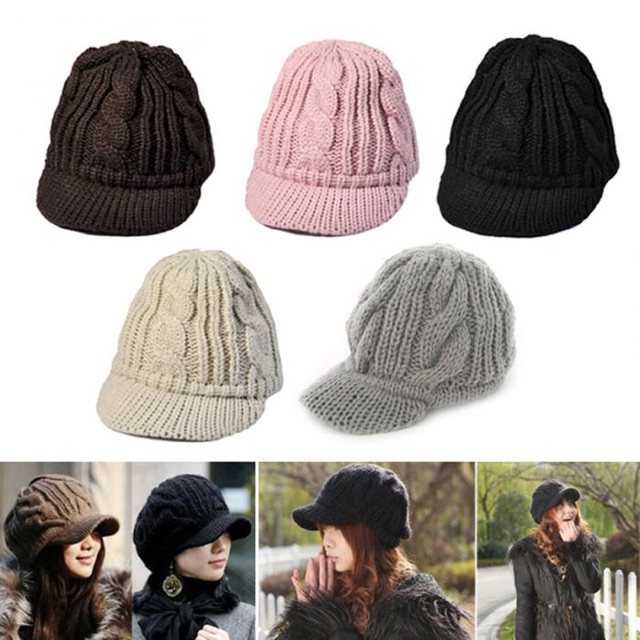 IMPORT Hat Wool Caps Topi Rajut Wool cap Musim Dingin Hat Beanie infinity Winter