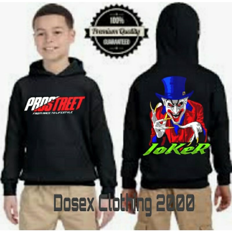 Hoodie Prostreet Joker Untuk Anak Usia 3_10 Tahun