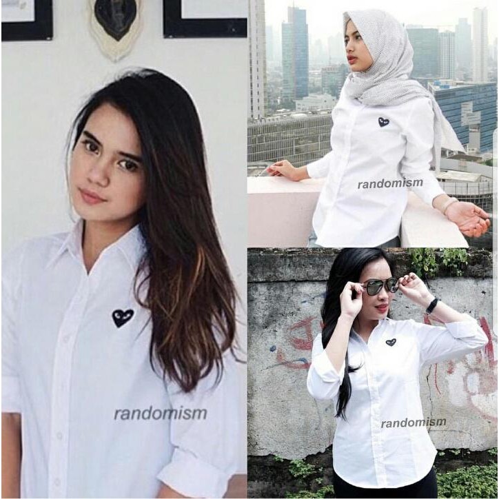 ZRS [COD] + [GRATIS ONGKIR] Kemeja Garcon / Kemeja Wanita / Atasan Wanita Kemeja / Long Hem Big Size