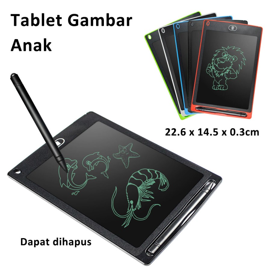 Papan Tulis LCD Anak Tablet LCD Drawing Writing Board Tablet Digital 8.5&quot; Tab 8.5 Inch Menggambar Anak Viral