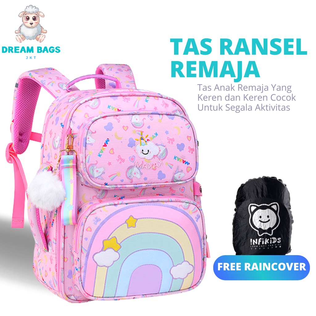 Dream Bags Tas Ransel Anak Perempuan Remaja DB-CS042 Tas Remaja Tas Sekolah Ransel Remaja