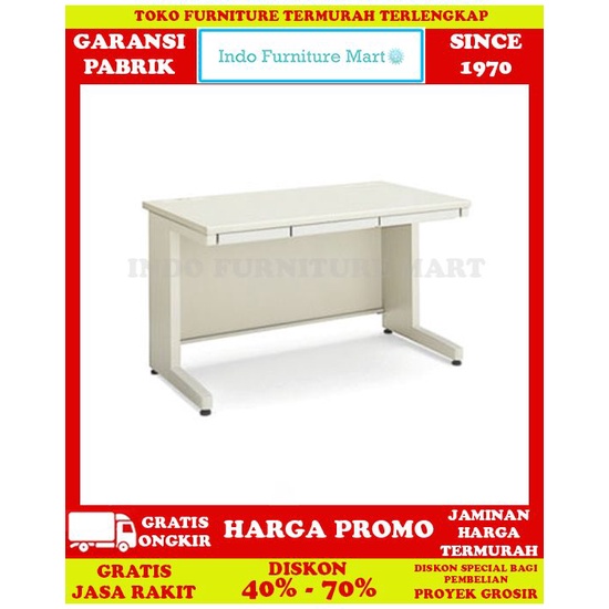 FreOnkir Meja Kantor Kerja Staff Minimalis Besi Besi Chitose Tkm 7014