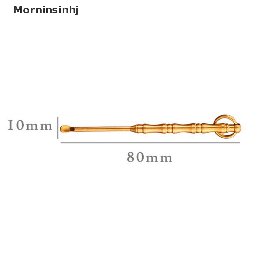 Mornin Portable Tembaga Earpick Earwax Spoon Alat Pembersih Telinga Gantungan Kunci Liontin Perawatan Telinga id